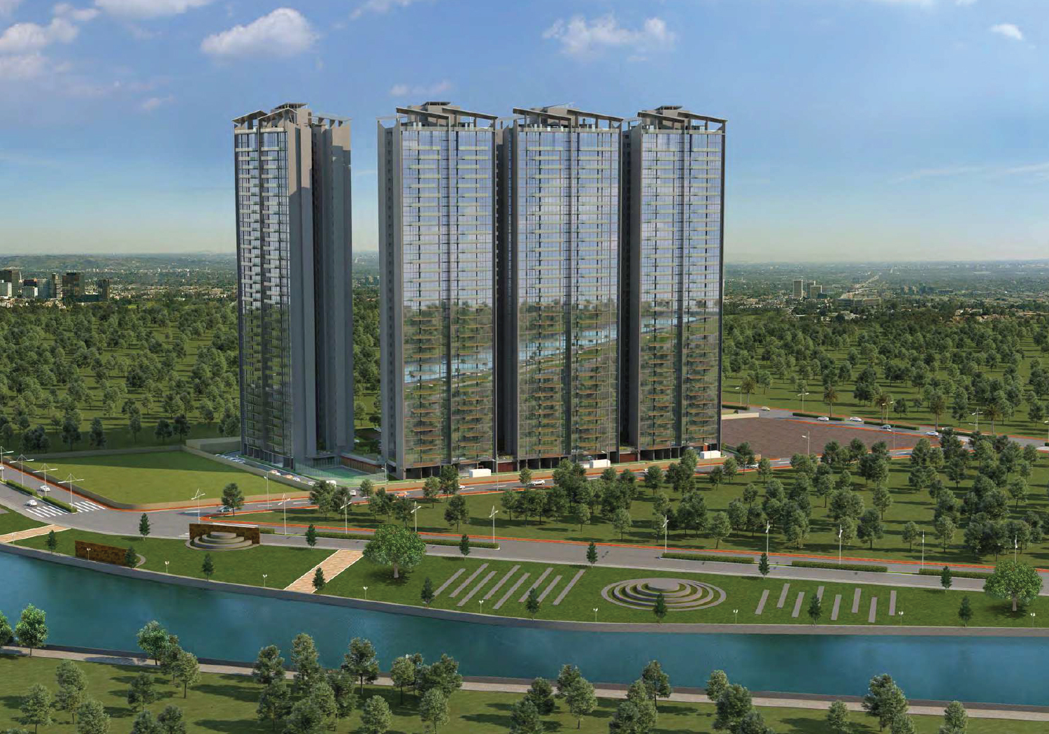 Exterior view of Kasturi The Balmoral Riverside &mdash; photo gallery, images, brochure, amenities, cost sheet, price breakup, availability details, RERA number, RERA certificate, possession date, layout plan, logo, floor plan, master plan, and location map showcasing project highlights and features.